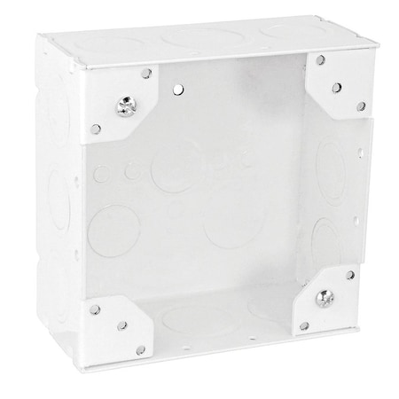 Southwire Electrical Box, 42 cu in, Device Box Type, Steel, Square Shape 82171-WH